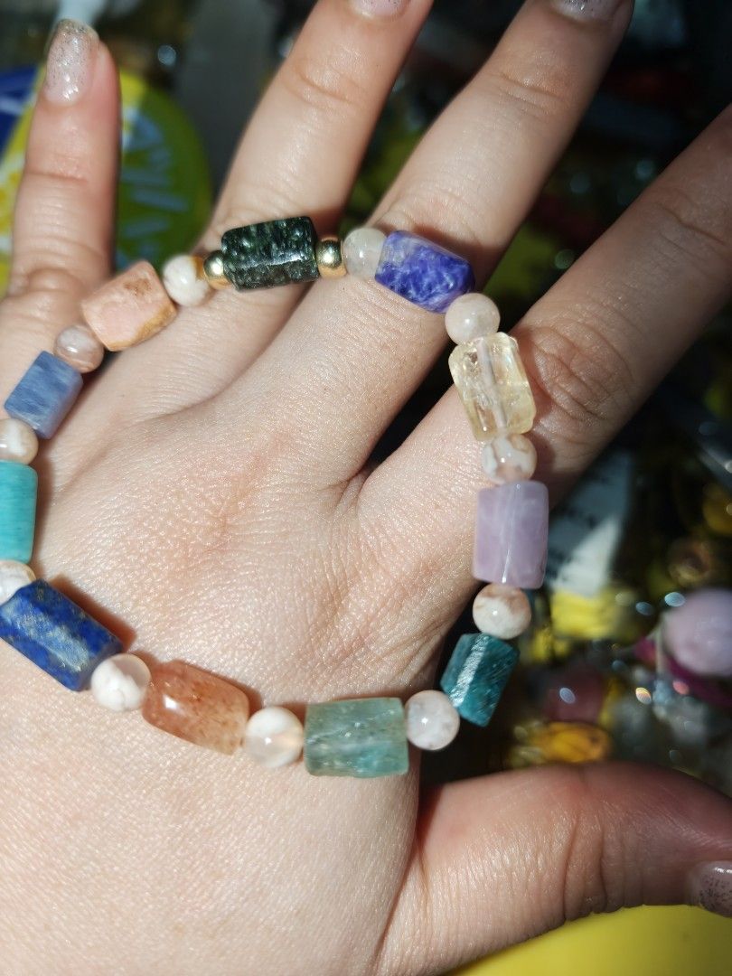 Mix Crystals bracelet (Category: Bracelets) located in Quezon City. Submitted by piaoliangcollections.ph (Listing ID 1463832876, Image 2). Description: This is a customized crystal bracelet with different stones combined together to boost that energy and manifestation. with 10K gold Spacer..