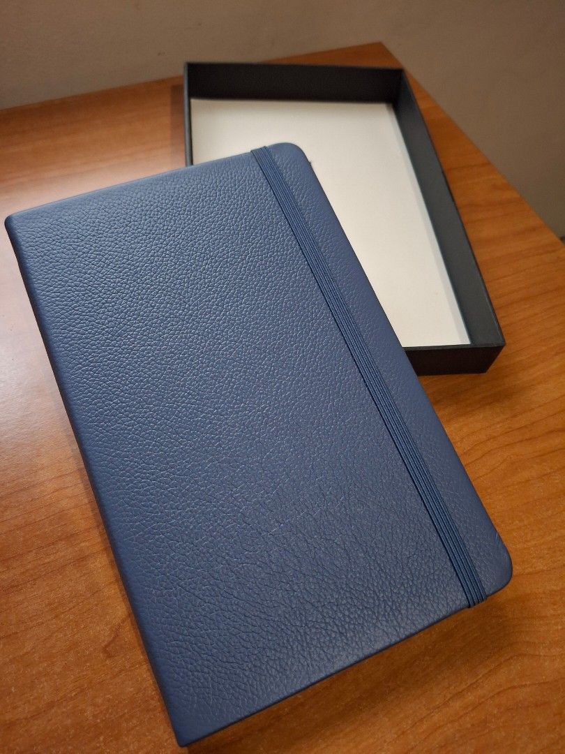 Moleskine Hardcover Classic Leather Journal Notebook (Category: Stationery & School Supplies) located in Pasig City. Submitted by arianekeith (Listing ID 1463802068, Image 3). Description: Moleskine Classic Leather Notebook (ruled) A5/large(medium) 176 pages blue/navy Italian leather new/never used for collectors, enthusiasts, writers 2500 price negotiable.