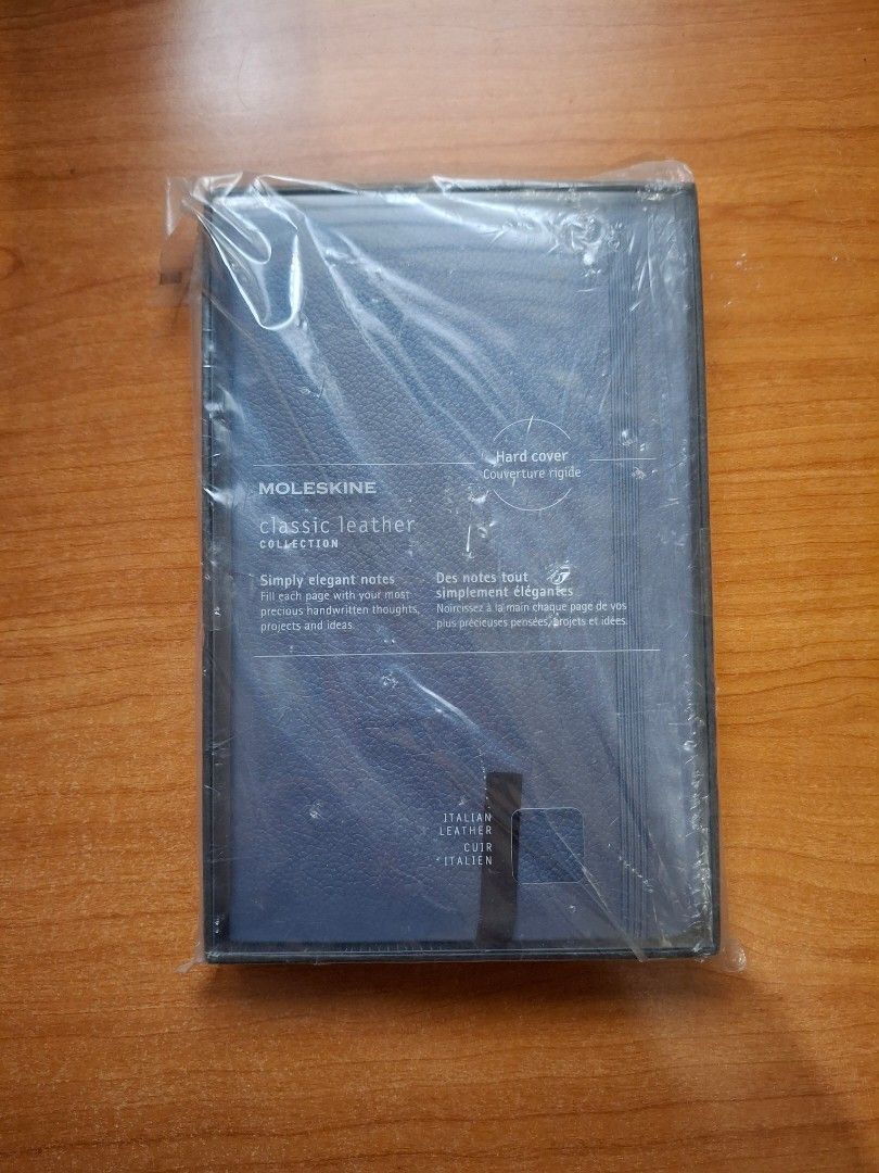 Moleskine Hardcover Classic Leather Journal Notebook (Category: Stationery & School Supplies) located in Pasig City. Submitted by arianekeith (Listing ID 1463802068, Image 2). Description: Moleskine Classic Leather Notebook (ruled) A5/large(medium) 176 pages blue/navy Italian leather new/never used for collectors, enthusiasts, writers 2500 price negotiable.