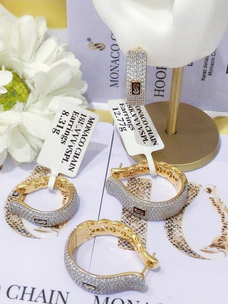 monaco earrings 18k gold (Category: Earrings) located in Manila. Submitted by primejewelry (Listing ID 1463755699, Image 1). Description: .