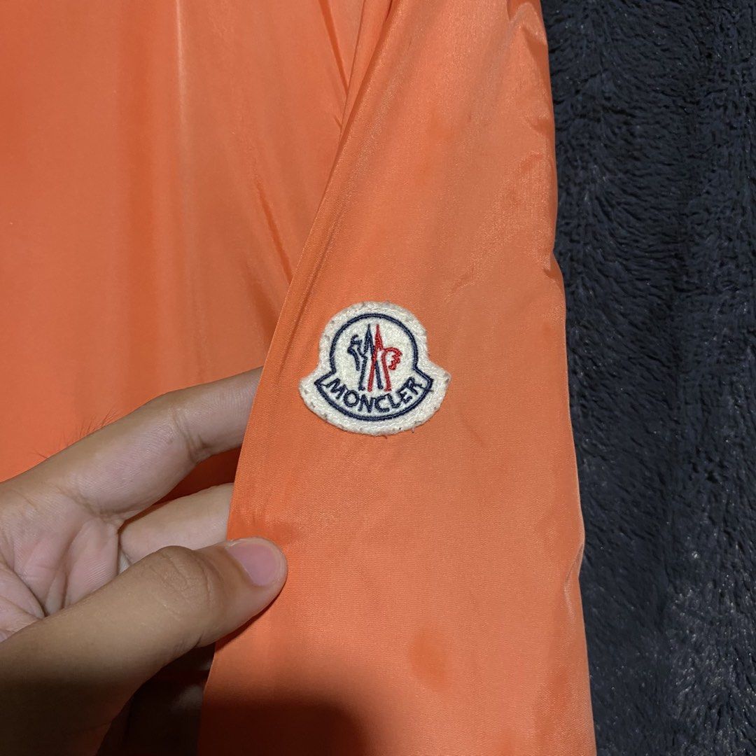 Moncler Bomber Windbreaker Jacket (Category: Coats, Jackets and Outerwear) located in Cebu City. Submitted by kklez (Listing ID 1463860651, Image 2). Description: - Lampo Underzip - 21 x 27 - Has Flaw in Ribbing pls see last pic - Good Condition - OFF/LEGIT .