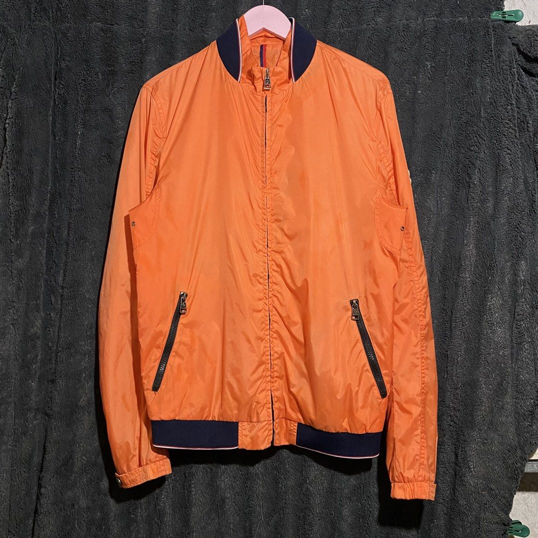 Moncler Bomber Windbreaker Jacket (Category: Coats, Jackets and Outerwear) located in Cebu City. Submitted by kklez (Listing ID 1463860651, Image 1). Description: - Lampo Underzip - 21 x 27 - Has Flaw in Ribbing pls see last pic - Good Condition - OFF/LEGIT .