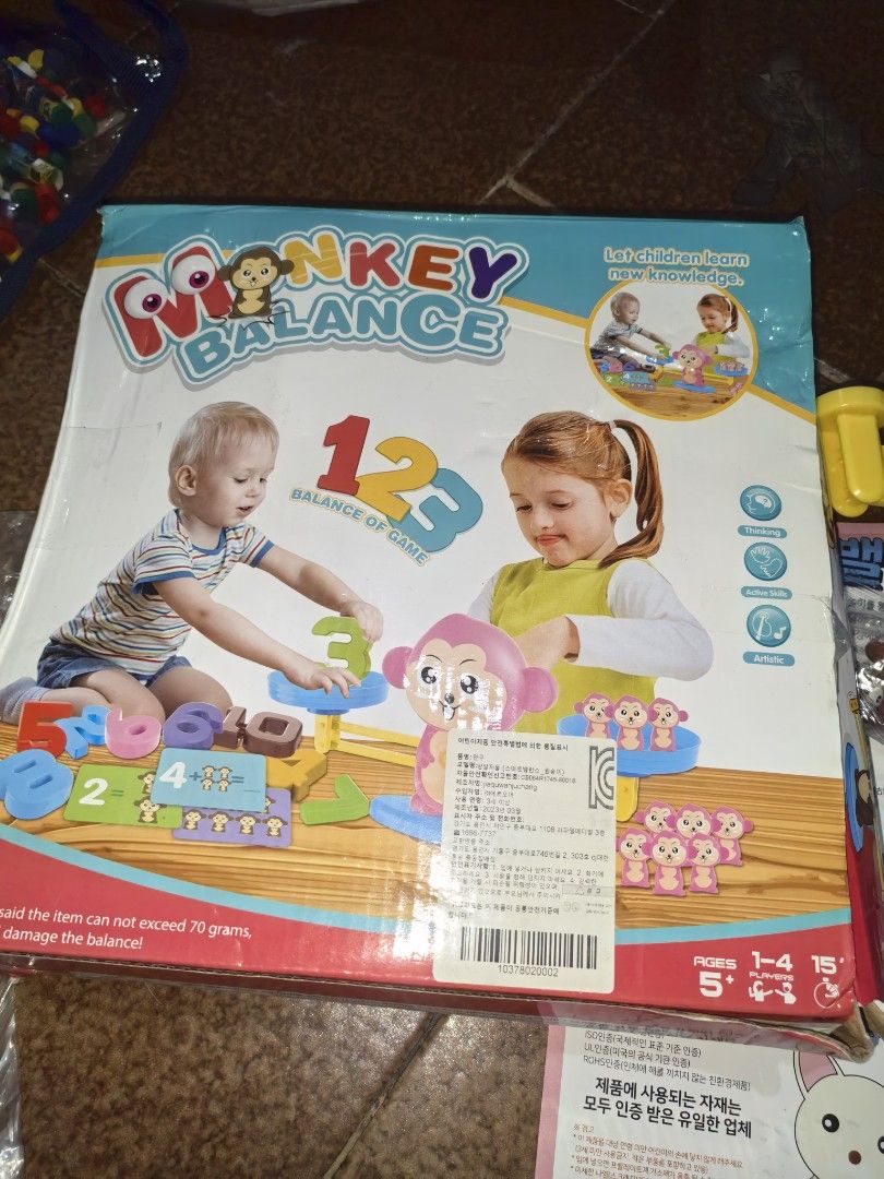 Monkey Balance 123 Counting Game Educational Toy (Category: Educational & Learning Toys) located in Paranaque City. Submitted by furugiyafinds (Listing ID 1463825113, Image 1). Description: - Fun and educational toy for kids aged 1-4 years. - Helps children learn counting and develop balance. - Includes numbers and monkey weights for interactive play. - Promotes learning through engaging play activities. - Perfect for early childhood education an