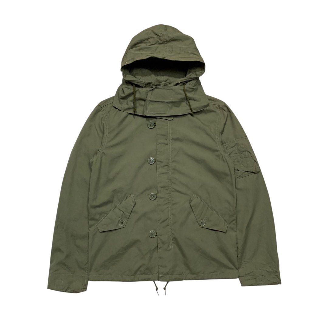 Monkey Time x United Arrows Collab Military Parka Jacket (Category: Coats, Jackets and Outerwear) located in Baguio. Submitted by thesecretshop_ph (Listing ID 1463823013, Image 1). Description: Size: Medium Lenght: 26” Width: 20” Issue: Removable Light Dirt stain fresh from box.