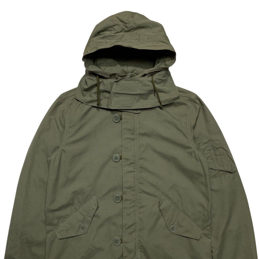 Monkey Time x United Arrows Collab Military Parka Jacket (Category: Coats, Jackets and Outerwear) located in Baguio. Submitted by thesecretshop_ph (Listing ID 1463823013, Image 2). Description: Size: Medium Lenght: 26” Width: 20” Issue: Removable Light Dirt stain fresh from box.