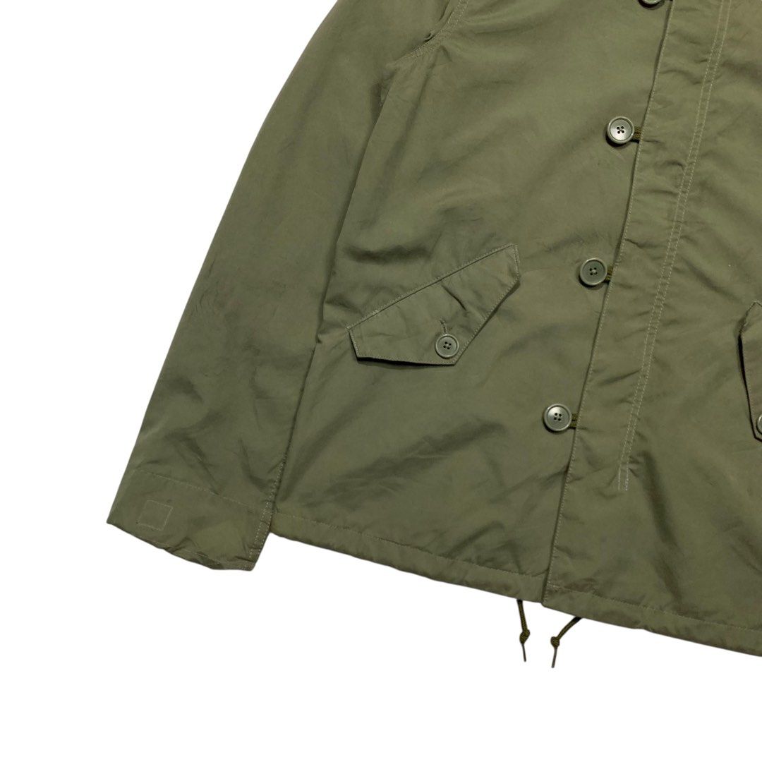 Monkey Time x United Arrows Collab Military Parka Jacket (Category: Coats, Jackets and Outerwear) located in Baguio. Submitted by thesecretshop_ph (Listing ID 1463823013, Image 3). Description: Size: Medium Lenght: 26” Width: 20” Issue: Removable Light Dirt stain fresh from box.