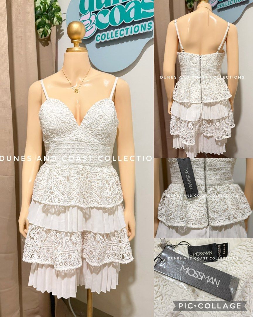 Mossman - Hard Lace Mini Dress (Category: Dresses) located in Pasay City. Submitted by dunesandcoast.co (Listing ID 1463920700, Image 1). Description: B: 34-36” W: up to 29”.