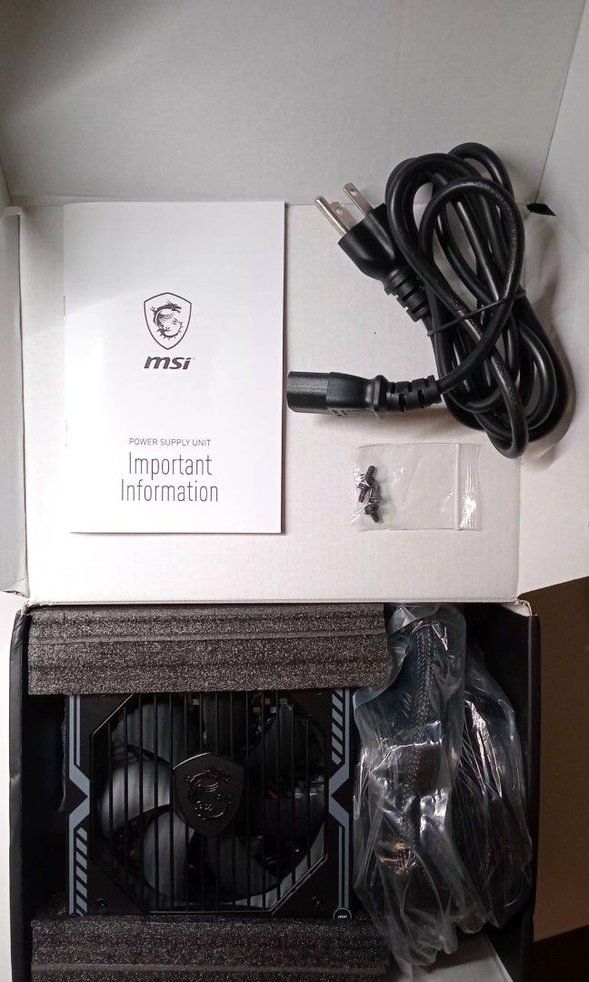 MSI MAG A550BN 550W 80+ Bronze (Category: Computer Parts) located in Cebu City. Submitted by jstine.co (Listing ID 1463907455, Image 3). Description: - Cebu City - Opened & Tested Only - No issue - RFS: Decided not to continue building a PC.