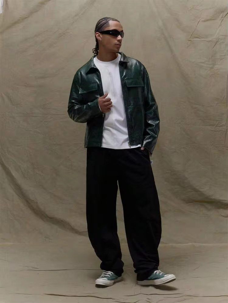 MUSERO Leather Jacket (Category: Coats, Jackets and Outerwear) located in Las Pinas. Submitted by sellerkjb (Listing ID 1463818391, Image 3). Description: BRAND NEW Priced at 3k on SHE Europe XXL 25.5 x 28 inches.