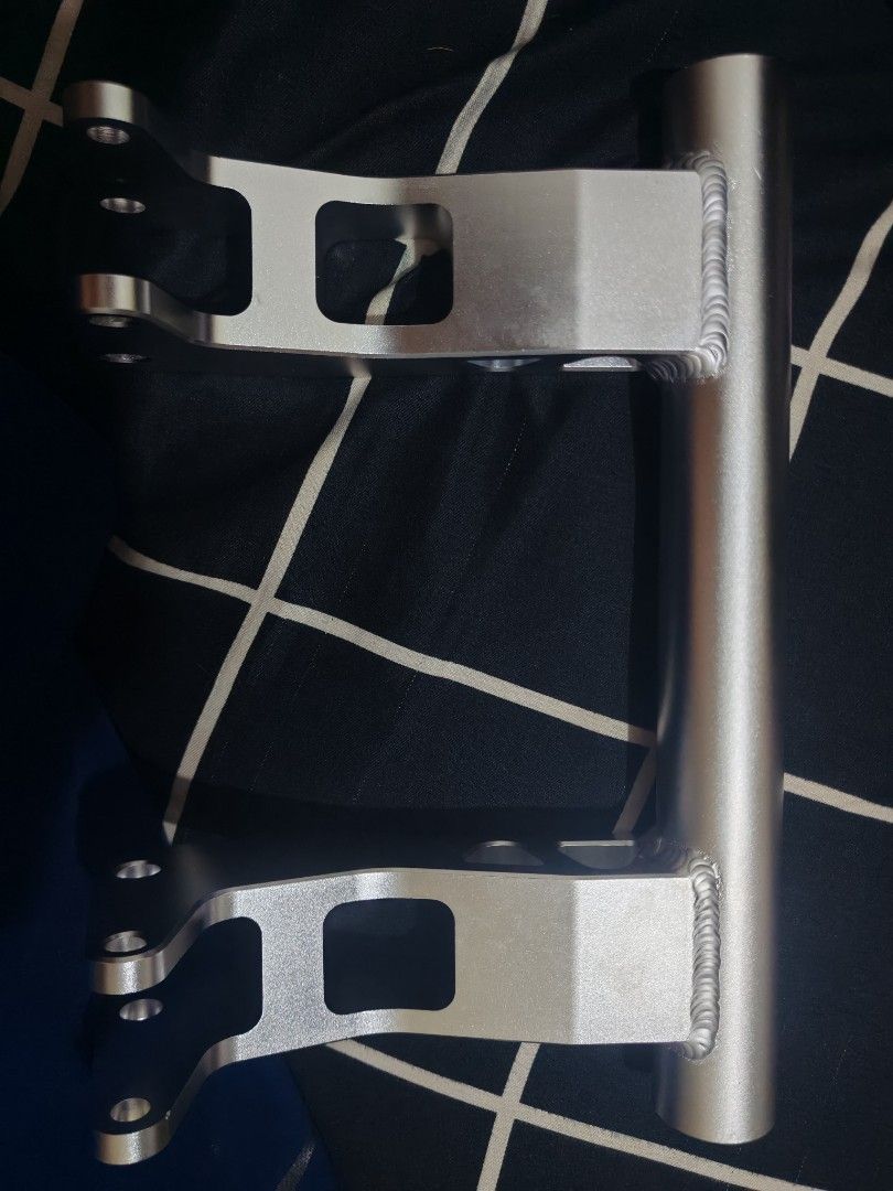 Mutarru Racing Motorcycle Handlebar Risers (Category: Body Parts and Accessories) located in Pasay City. Submitted by richardnavarro24 (Listing ID 1463900787, Image 2). Description: Mutarru engine support +2.5 Brand new and legit for nmax or aerox reason for selling need budget pang inom de joke pang team building may bawas pa pag kukunin agad FOR SALE OR SWAP PEDE DIN SA 1.5 NA SIZE NA ES .