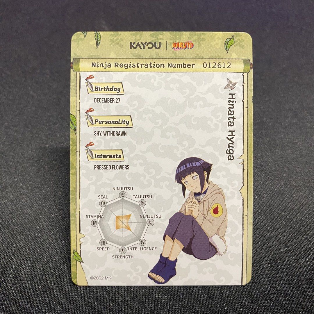 NARUTO KAYOU - HINATA HYUGA SUPER RARE (Category: Raw Singles) located in Taguig. Submitted by secrethideout_official (Listing ID 1463920744, Image 2). Description: Naruto Kayou - Hinata Hyuga Super Rare (SR) ✅ firm price ✅ ignoring LP inquiry Location: Taguig📍 Shipping: J&T | LBC | Lalamove Payment: Gcash | Bank Transfer.