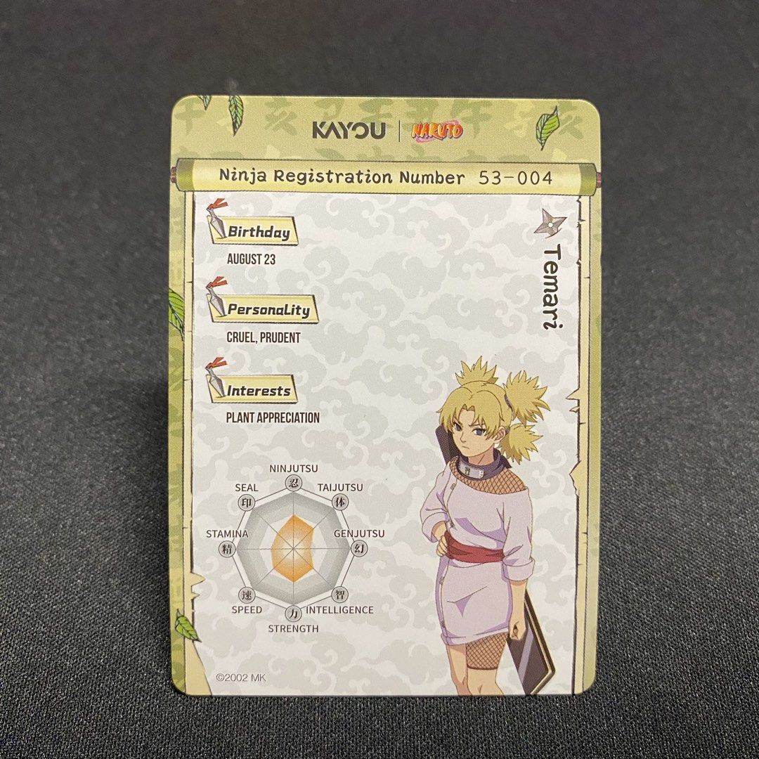 NARUTO KAYOU - TEMARI SUPER RARE (Category: Raw Singles) located in Taguig. Submitted by secrethideout_official (Listing ID 1463913754, Image 2). Description: Naruto Kayou - Temari Super Rare (SR) ✅ firm price ✅ ignoring LP inquiry Location: Taguig📍 Shipping: J&T | LBC | Lalamove Payment: Gcash | Bank Transfer.