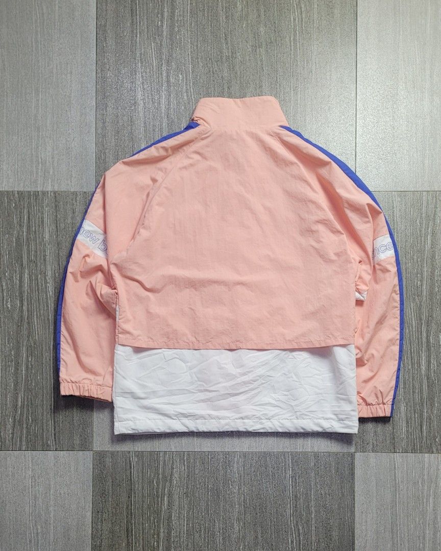 NEW BALANCE COLORBLOCK WINDBREAKER JACKET (Category: Hoodies) located in Manila. Submitted by 7100treasure.co (Listing ID 1463895497, Image 3). Description: NEW BALANCE COLORBLOCK WINDBREAKER JACKET ​• Brand: New Balance • Style: Colorblock Lightweight Windbreaker / Track Jacket • Product Code: NBNM914013 • Color: Pink / White / Blue • Size on Tag: Medium (95 / Asia) • 100% Nylon shell • Breathable mesh interior lining • White embroidered Flying 
