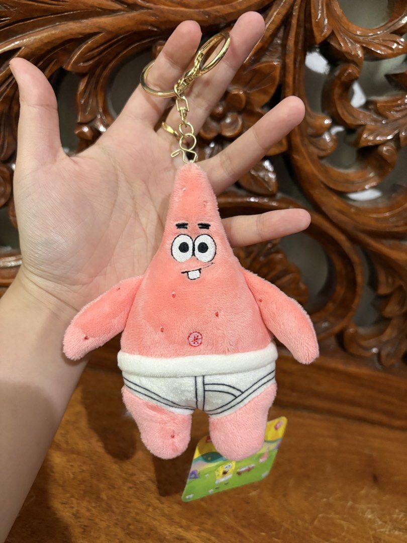 Nickelodeon Spongebob Patrick Star Plush Keychain (Category: Plushies & Soft Toys) located in Quezon City. Submitted by rxyel (Listing ID 1463804444, Image 2). Description: - Cute Patrick Star plush keychain - From Spongebob Squarepants - Wearing iconic white underwear - Made by Toy Toy Co. Ltd. - Officially licensed Nickelodeon product - Perfect for decorating bags or keys - Great gift for Spongebob fans!.