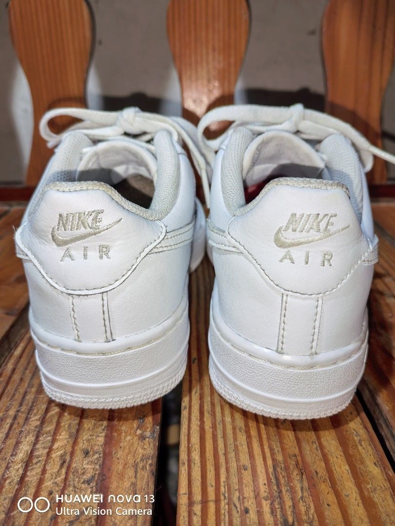 Nike Air Force 1 White Sneakers (Category: Sneakers) located in Cebu City. Submitted by abellarces30419 (Listing ID 1463801407, Image 3). Description: - Classic white Nike Air Force 1s - Low-top design - Perforated toe box for breathability - Iconic Nike Air cushioning - Staple for any sneaker collection - Great for everyday wear - Selling as no longer needed.