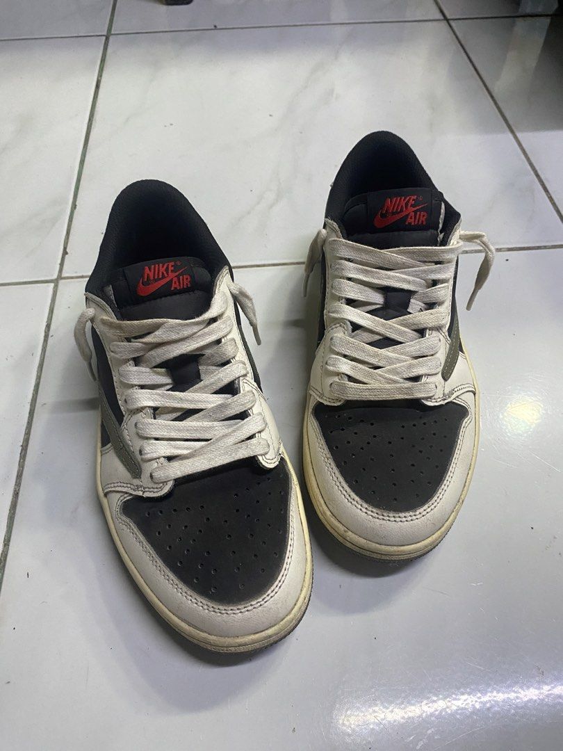 Nike Air Jordan 1 Low Travis Scott (Category: Sneakers) located in Cavite. Submitted by zyrahramos (Listing ID 1463912220, Image 1). Description: 👟 UA Nike Air Jordan 1 Low Travis Scott 👟Size: US Men's 8.5 👟Colorway: Distinctive black, white, and olive green accents 👟Perfect addition to any sneaker collection!.
