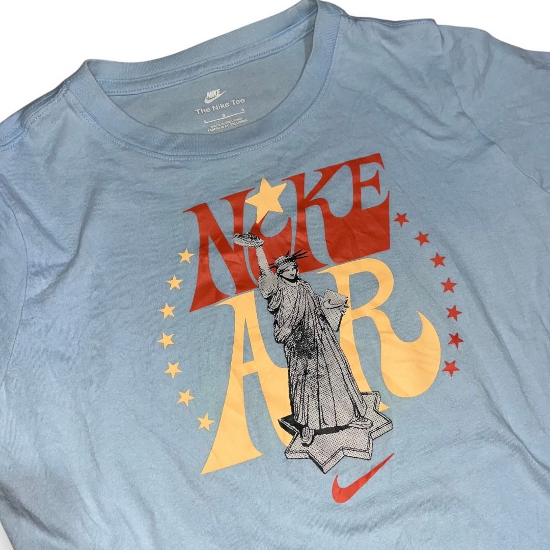 NIKE AIR T SHIRT (Category: Shirts) located in Quezon. Submitted by ejay.thrift.clothes (Listing ID 1463930737, Image 2). Description: FREE SHIPPING LARGE 17.5 X 23.5 NO ISSUE COLOR RATE: 9/10 EXCELLENT CONDITION FRESHLY WASHED READY TO WEAR # 440.