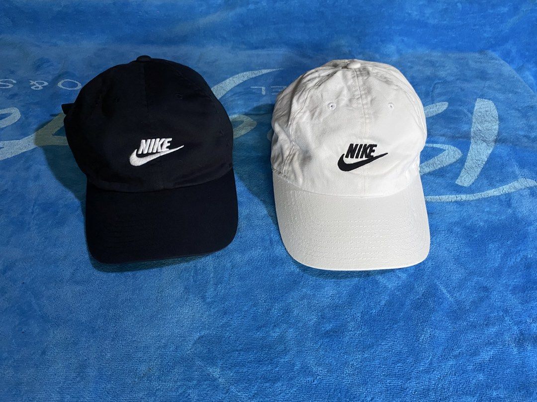 Nike Cap Bundle - Black and White (Category: Caps & Hats) located in Cebu City. Submitted by monflor (Listing ID 1463820181, Image 1). Description: - Set of 2 Nike Caps: 1 Black, 1 White - Classic embroidered Nike logo on front - Adjustable strap for a comfortable fit - Versatile for daily wear or sports activities - Essential accessory duo Good condition No issues 700 each price .