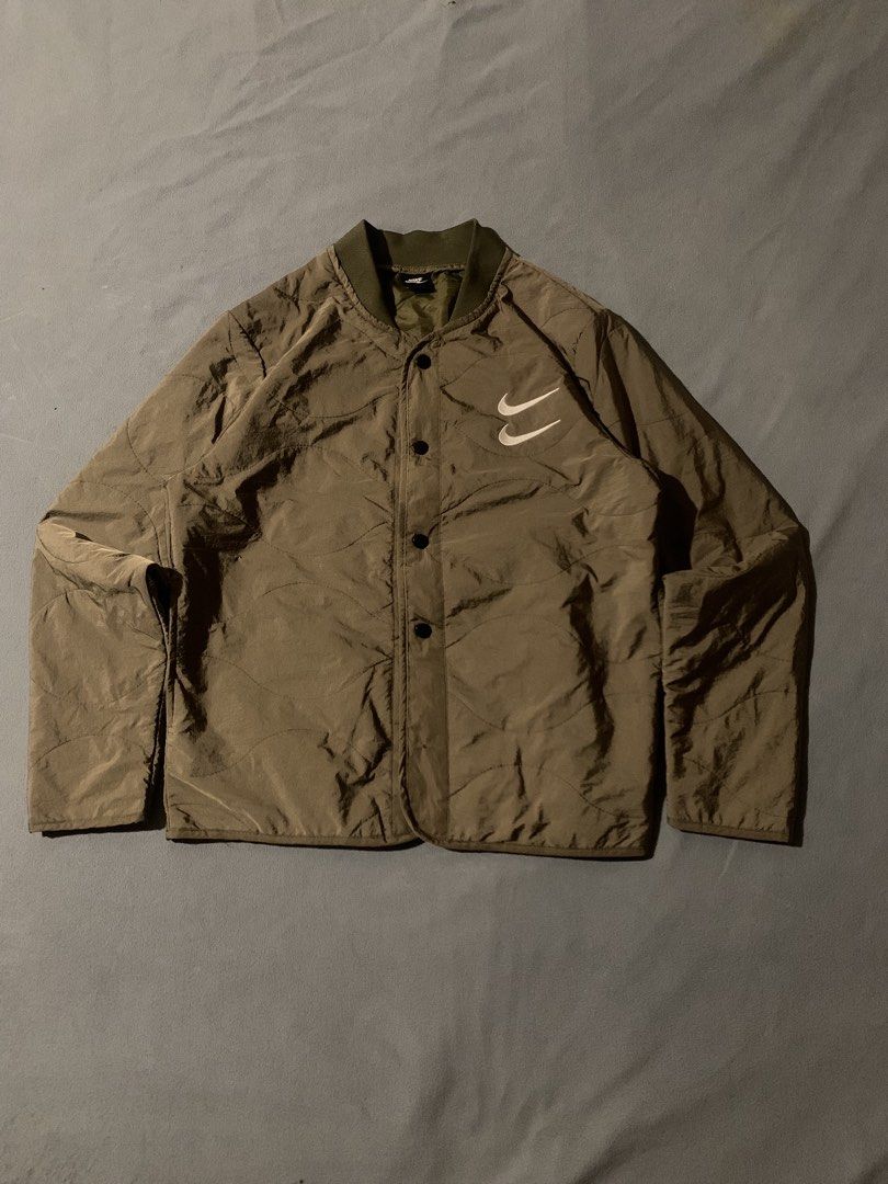 NIKE DOUBLE SWOOSH WITH BACK HIT SWOOSH (Category: Hoodies) located in Cavite. Submitted by thrift_2find (Listing ID 1463929104, Image 1). Description: issue lost button wet stain inner (unnoticeable).