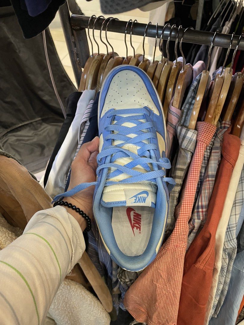 Nike Dunk Low Retro University Blue (Category: Sneakers) located in Quezon City. Submitted by madisonred (Listing ID 1463848710, Image 2). Description: Authentic Nike Dunk Low University Blue, bought in the U.S. 🇺🇸 Size - US 10/UK 9/ EUR 44 - Classic Nike Dunks - Blue and white colorway - Blue laces - Great for everyday wear - Iconic kicks.