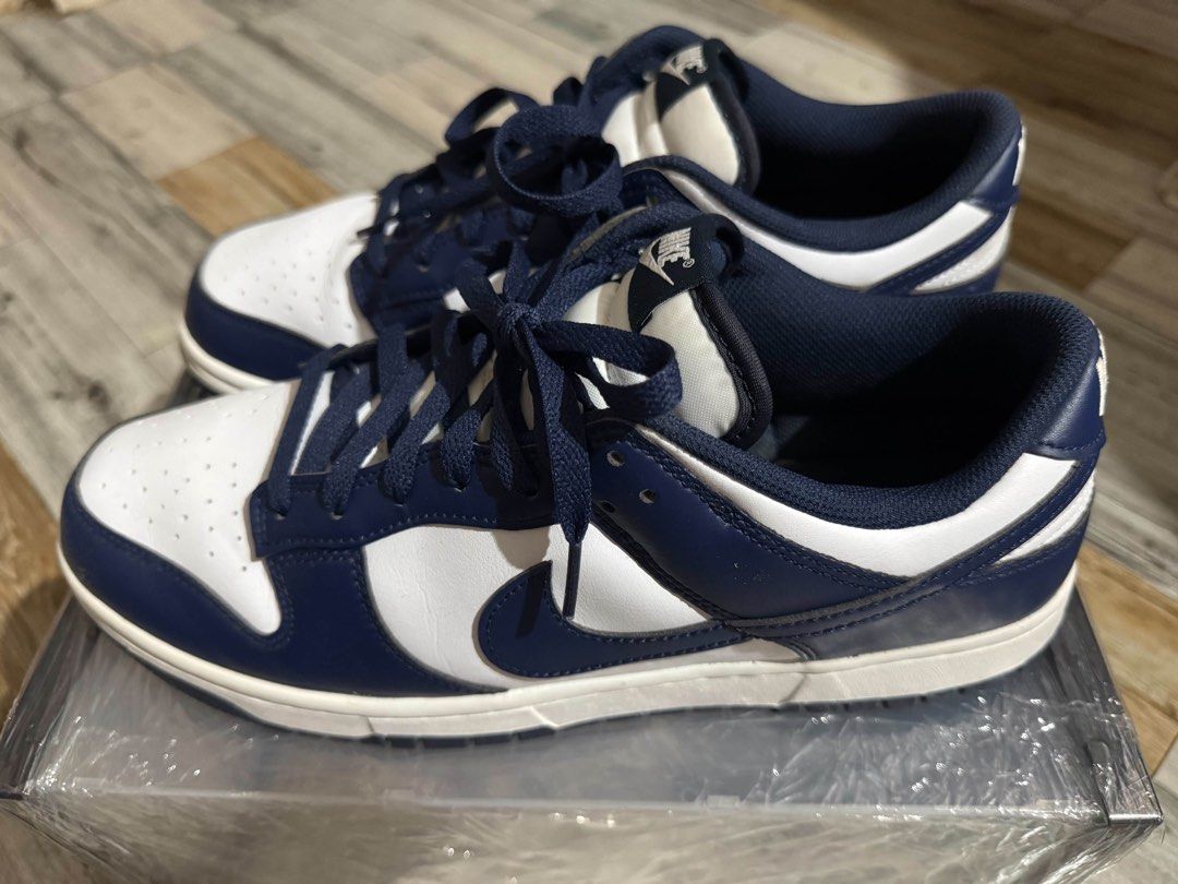 Nike Dunk Low white/midnight blue (Category: Casual Shoes) located in Rizal. Submitted by ayeprettyprincess. (Listing ID 1463826197, Image 3). Description: Negotiable Original/Authentic No box.
