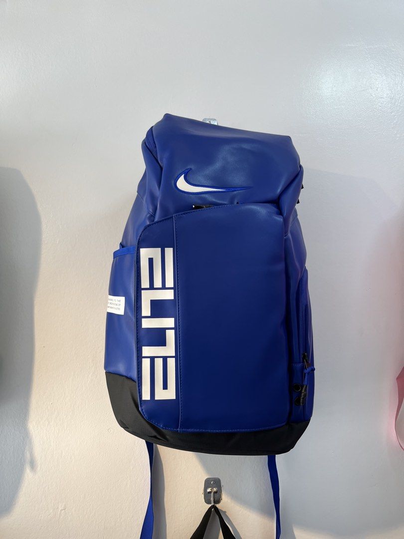 Nike Elite Blue Backpack (Category: Backpacks) located in Quezon City. Submitted by reluxefinds2025 (Listing ID 1463935859, Image 1). Description: - Blue Nike Elite backpack - Features iconic Nike swoosh logo and 'ELITE' text - Includes convenient side pockets - Spacious main compartment - Ideal for sports activities or everyday carry.