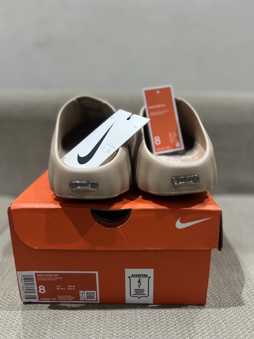 Nike Mind 001 Slides Sand Beige (Category: Slippers & Slides) located in Makati City. Submitted by iambosspatrick (Listing ID 1456060367, Image 3). Description: FOR SALE ‼️‼️ Brand New with Tags Nike Mind 001 “Hemp/Sand Drift” Size 8 Complete with Box and Receipt from Nike Orchard Singapore ₱7,500 Meetup: Onyx Makati Shipping thru LBC, J&T and Lalamove c/o buyer .