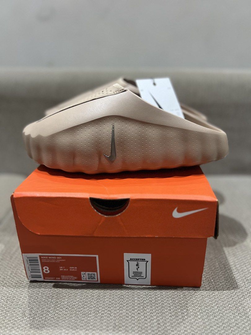 Nike Mind 001 Slides Sand Beige (Category: Slippers & Slides) located in Makati City. Submitted by iambosspatrick (Listing ID 1456060367, Image 2). Description: FOR SALE ‼️‼️ Brand New with Tags Nike Mind 001 “Hemp/Sand Drift” Size 8 Complete with Box and Receipt from Nike Orchard Singapore ₱7,500 Meetup: Onyx Makati Shipping thru LBC, J&T and Lalamove c/o buyer .