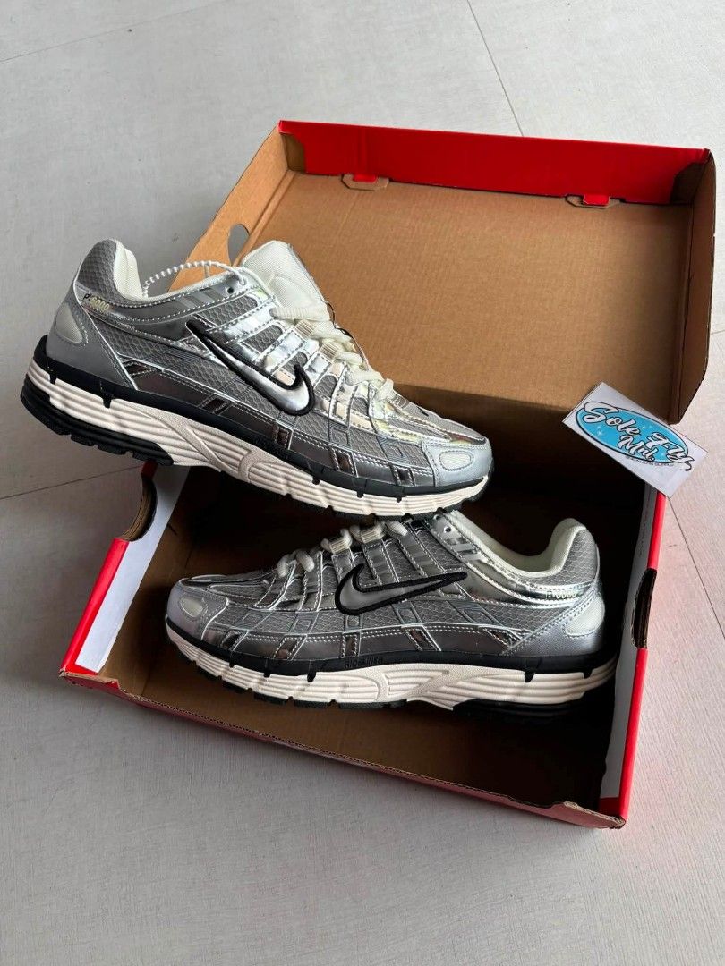 Nike P-6000 Metallic Silver Running Shoes (Category: Sneakers) located in Manila. Submitted by solefly_mnl.26 (Listing ID 1463819663, Image 1). Description: P6000 METALLIC SILVER bnew 1799+sf available sz 41 to 45 mens actual pic posted!!! onhand ready to lalamove/ship via jrs novaliches qc area dm us for orders📩 fb page: solefly mnl v2.