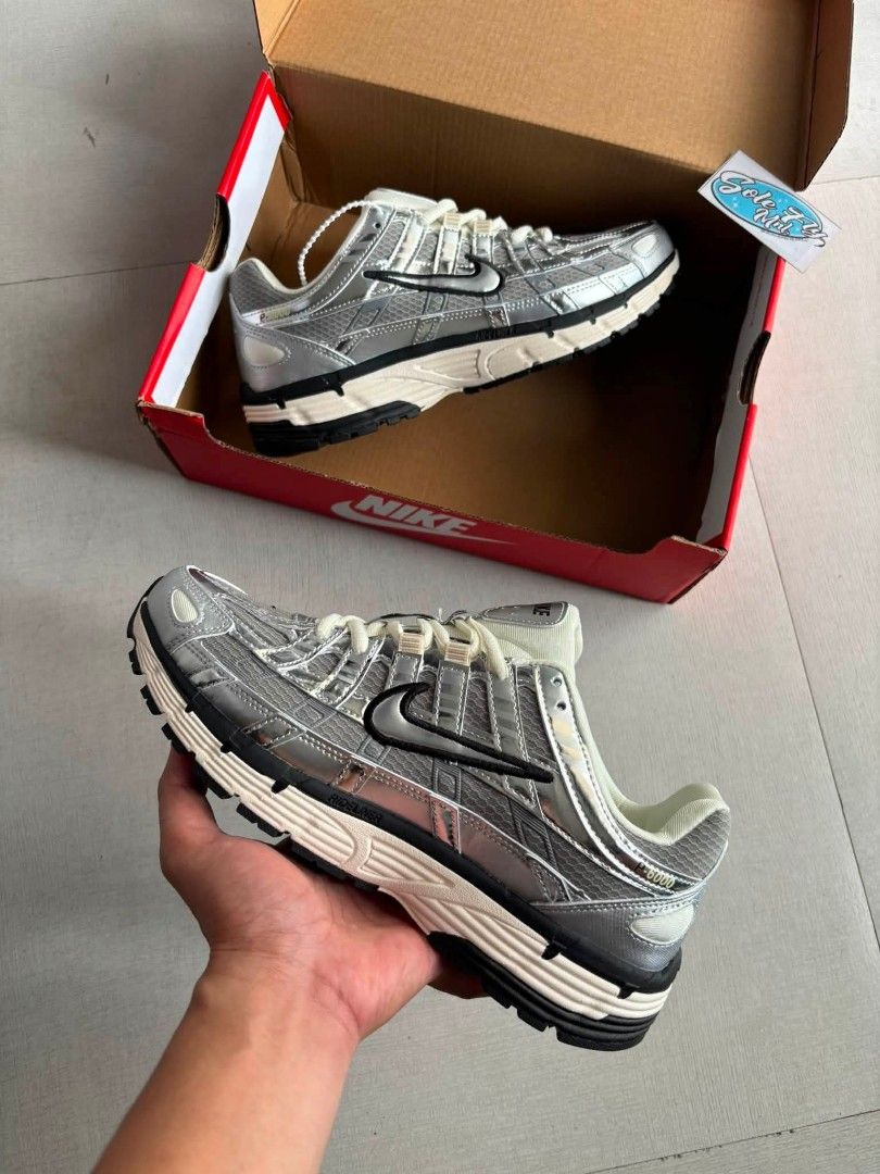 Nike P-6000 Metallic Silver Running Shoes (Category: Sneakers) located in Manila. Submitted by solefly_mnl.26 (Listing ID 1463819663, Image 2). Description: P6000 METALLIC SILVER bnew 1799+sf available sz 41 to 45 mens actual pic posted!!! onhand ready to lalamove/ship via jrs novaliches qc area dm us for orders📩 fb page: solefly mnl v2.