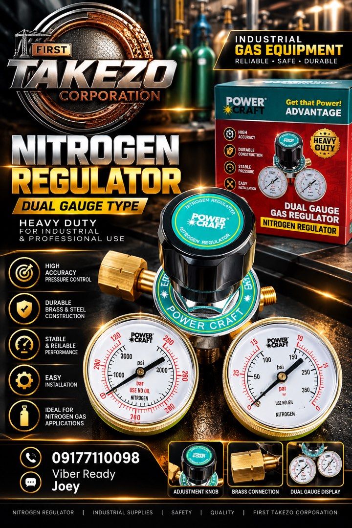 Nitrogen Regulator (Category: Construction Tools & Equipment) located in Manila. Submitted by joeyroque09 (Listing ID 1463748377, Image 1). Description: Nitrogen regulator 0-500psi .
