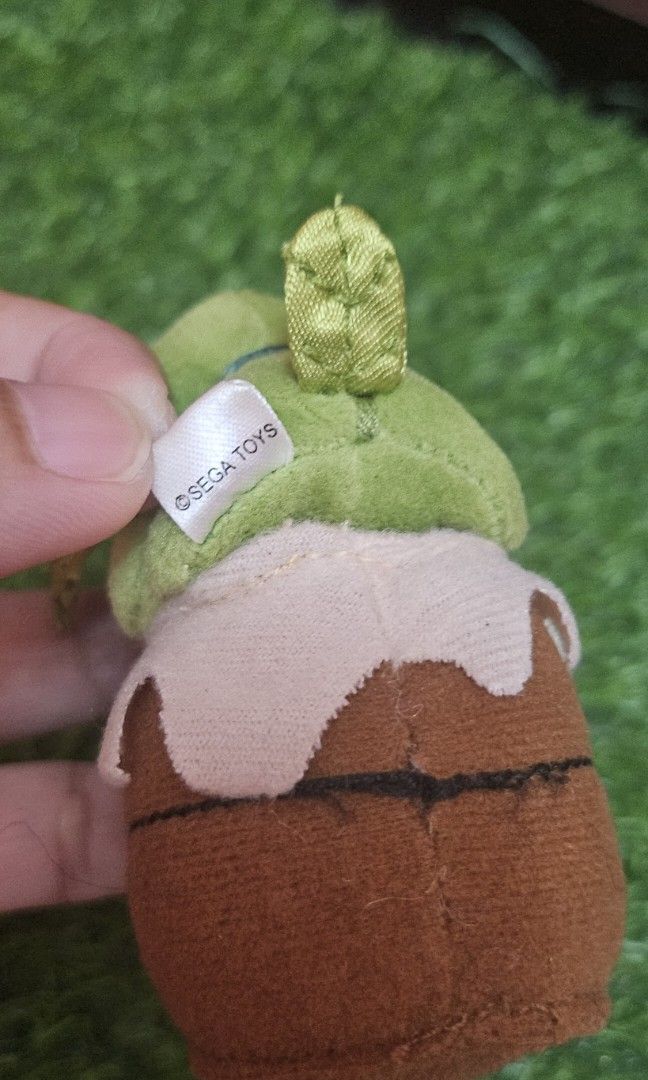 Ocha ken tea dog plush charm (Category: Plushies & Soft Toys) located in Umingan. Submitted by liezelsona48963 (Listing ID 1463905017, Image 3). Description: 5 inches plush charn Ryoku (Green Tea Dog) plush toy from the San-X and Sega Ocha-Ken (Tea Dog) franchise, likely released around the early 2000s. mop gcash.