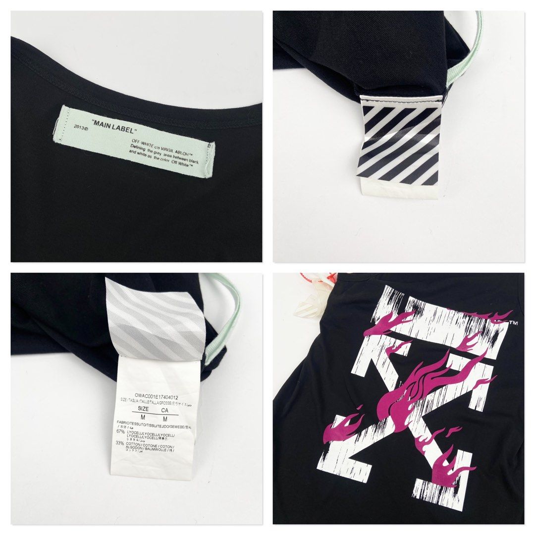 Off-White " (Category: Sleeveless) located in Manila. Submitted by draftdrops (Listing ID 1463783326, Image 3). Description: Tank top , new with tags, printed design and excellent condition Width :18 Length :27 Size:medium .