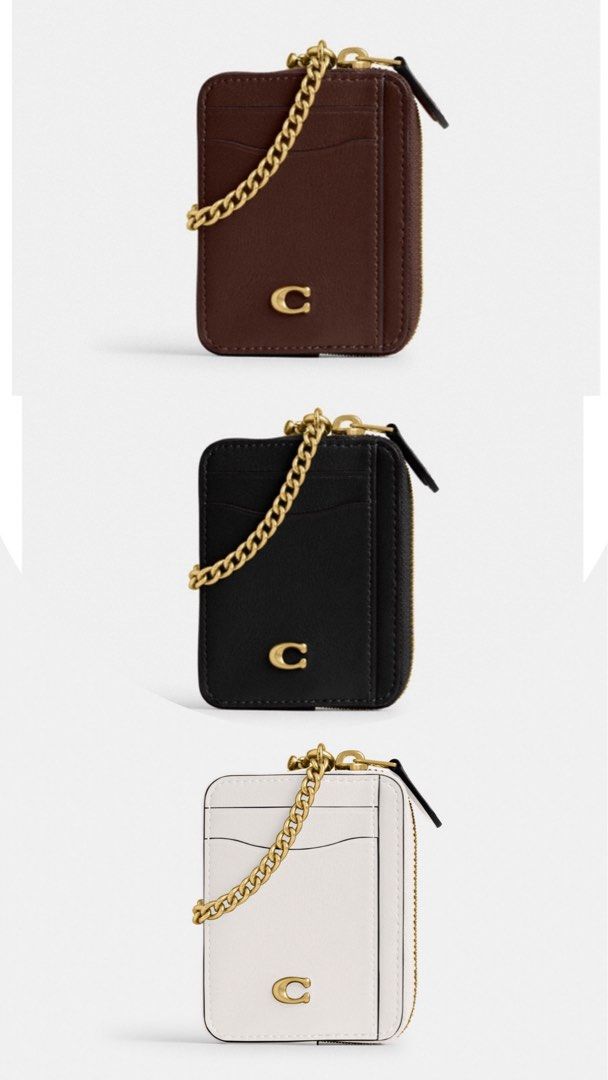 💯ORIGINA COACH ESSENTIAL CARD CASE (Category: Wallets & Card holders) located in Quezon City. Submitted by ashongsstore (Listing ID 1463781456, Image 1). Description: 👜 C🅾️ACH COLLECTION👜 🇵🇭AVAILABLE🇵🇭 ESSENTIAL CHAIN CARD CASE Crafted of refined leather detailed with our Signature hardware, this zip-compartment case keeps cards, ID, keys and other small essentials secure. Clip the chain strap to a belt loop or inside a bag. DETAILS: Refi