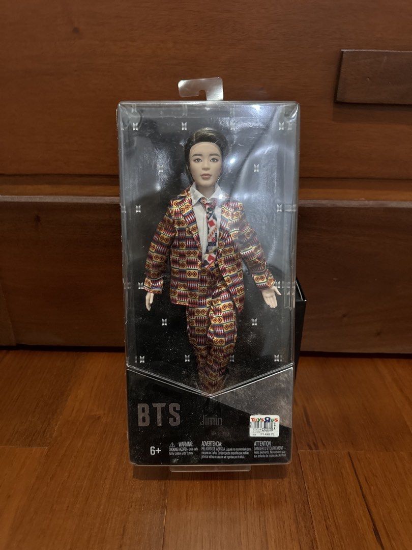 Original BTS Jimin Doll Mattel (Category: K-Wave Merchandise) located in Quezon City. Submitted by nobitinn (Listing ID 1463870029, Image 1). Description: - Authentic BTS Jimin doll - Comes in original packaging, unopened box - Message for more Picture rfs : declutterring .