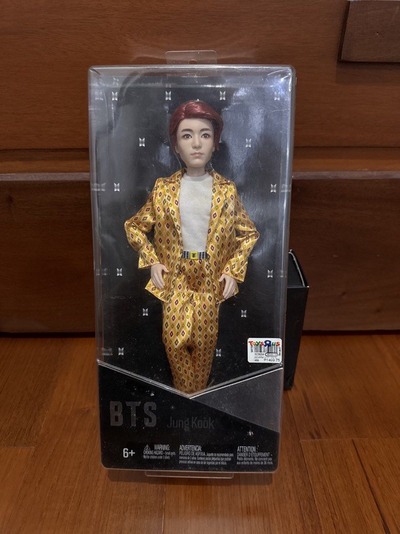 Original BTS Jungkook Doll Mattel (Category: K-Wave Merchandise) located in Quezon City. Submitted by nobitinn (Listing ID 1463869208, Image 1). Description: - Authentic BTS Jungkook doll - Comes in original packaging, unopened box - Message for more Picture rfs : declutterring .