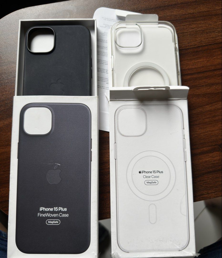original case iphone 15plus (Category: Cases & Sleeves) located in Makati City. Submitted by jtechs (Listing ID 1463822861, Image 2). Description: original case for iphone 15plus clear magsafe and finewoven case from powermac once lang nagamit wala na ang unit original po ito hindi replica or class a 800 each if take all 650 each like new thanks .