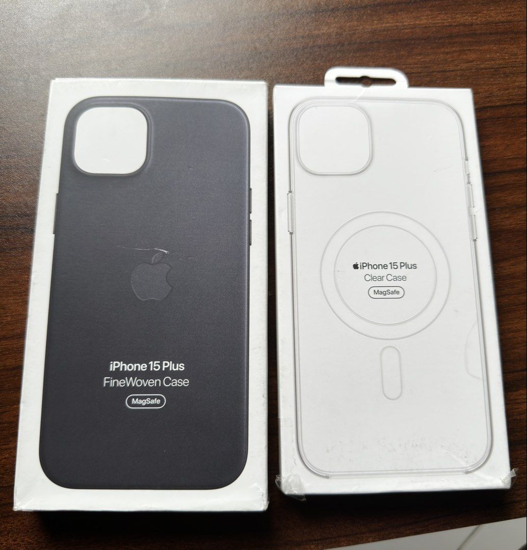 original case iphone 15plus (Category: Cases & Sleeves) located in Makati City. Submitted by jtechs (Listing ID 1463822861, Image 3). Description: original case for iphone 15plus clear magsafe and finewoven case from powermac once lang nagamit wala na ang unit original po ito hindi replica or class a 800 each if take all 650 each like new thanks .