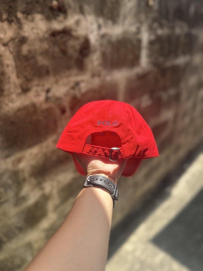 Original Polo Ralph Lauren Red Cap (Category: Caps & Hats) located in Mandaluyong City. Submitted by hype90s (Listing ID 1463805679, Image 2). Description: Polo Ralph Lauren Red Cap 100% Brand New No issue Adjustable .