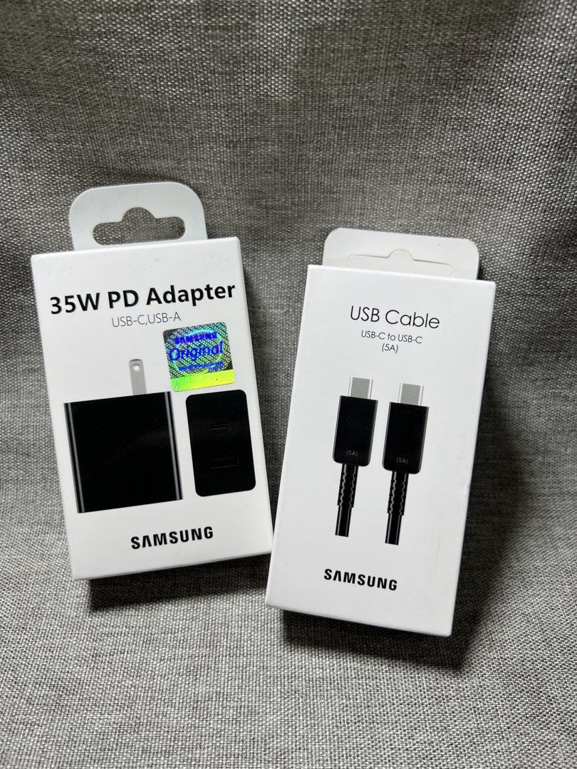 Original Samsung 35W Type-C Charger Set (Category: Chargers & Cables) located in Manila. Submitted by warm_jamin (Listing ID 1463926785, Image 1). Description: ⚡ Original Samsung 35W Type-C Charger Set Power up your compatible devices with a reliable Samsung 35W Type-C Charger Set Perfect for everyday charging at home, work, or while traveling. ✅ Original Samsung ✅ 35W Fast Charging ✅ Type-C Charger Set ✅ Black Color ✅ Brand New & Sealed ✅ Fast &