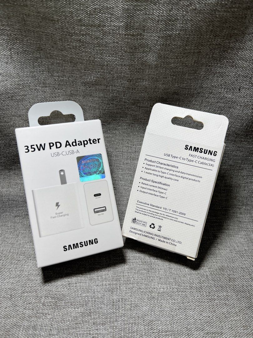 Original Samsung 35W Type-C Charger Set – White (Category: Chargers & Cables) located in Manila. Submitted by warm_jamin (Listing ID 1463927948, Image 2). Description: ⚡ Original Samsung 35W Type-C Charger Set – White Power up your compatible devices with a convenient 35W Type-C fast charging set Perfect for everyday charging at home, in the office, or while traveling. ✅ Original Samsung ✅ 35W Fast Charging ✅ Type-C Charger Set ✅ White Color ✅ Br