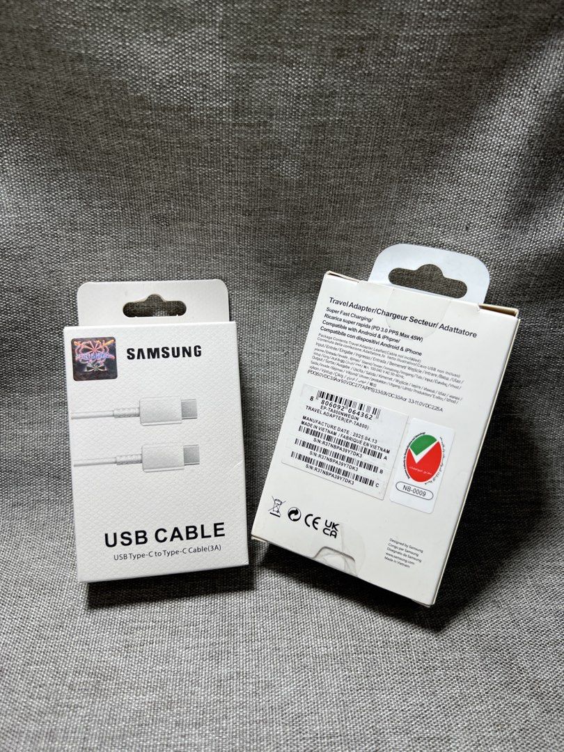 Original Samsung 45W Type-C Charger Set – White (Category: Chargers & Cables) located in Manila. Submitted by warm_jamin (Listing ID 1463927880, Image 2). Description: ⚡ Original Samsung 45W Type-C Charger Set – White Upgrade your everyday charging with a Samsung 45W Type-C charger set perfect for compatible Samsung devices and other USB-C devices. ✅ Original Samsung ✅ 45W Fast Charging ✅ Type-C Charger Set ✅ White Color ✅ Brand New & Sealed ✅ Fa
