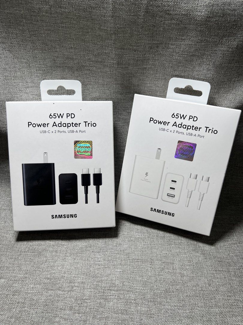 Original Samsung 65W Type-C Charger Set (Category: Chargers & Cables) located in Manila. Submitted by warm_jamin (Listing ID 1463928043, Image 1). Description: ⚡ Original Samsung 65W Type-C Charger Set Available in Black & White— perfect for fast, convenient, and reliable charging for compatible devices. ✅ Original Samsung ✅ 65W Fast Charging ✅ Type-C Charger Set ✅ Available in **Black & White** ✅ Brand New & Sealed ✅ Fast & Reliable Charging ✅ C