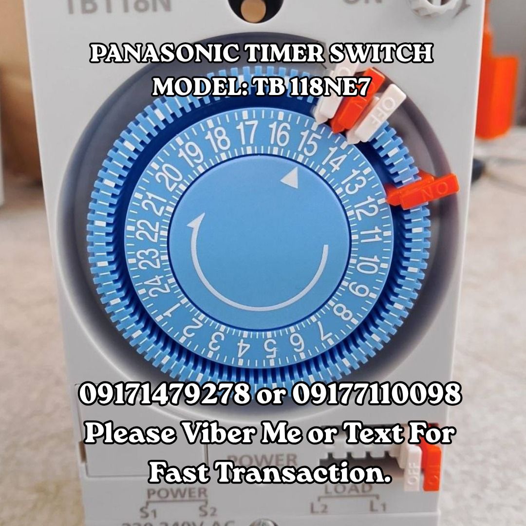 PANASONIC TIMER SWITCH MODEL: TB 118NE7 (Category: Construction Tools & Equipment) located in Manila. Submitted by 09171479278_elsie. (Listing ID 1463786000, Image 1). Description: PANASONIC TIMER SWITCH MODEL: TB 118NE7 .