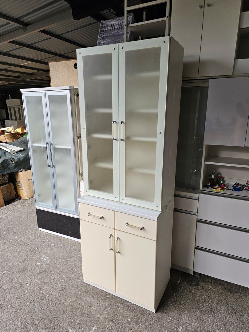 Pantry / Display Cabinet (Category: Shelves, Cabinets & Racks) located in Quezon City. Submitted by ledamadel (Listing ID 1463796998, Image 2). Description: Pantry / Display Cabinet ✔L-27.5 H-79 W-18 inches 📏 ✔4 Doors,6 Shelfs & 2 Drawers 🗄 ✔Laminated 🔖 ✔️Compress & Plywood Back! 💢 ✔Scratches As-is! 👌 Location: 40 Aplaya St Napocor Vill. Tandang Sora Quezon City. For inquiry please Pm us or Call. 09066885859 Please like our page thanks! 👇👇