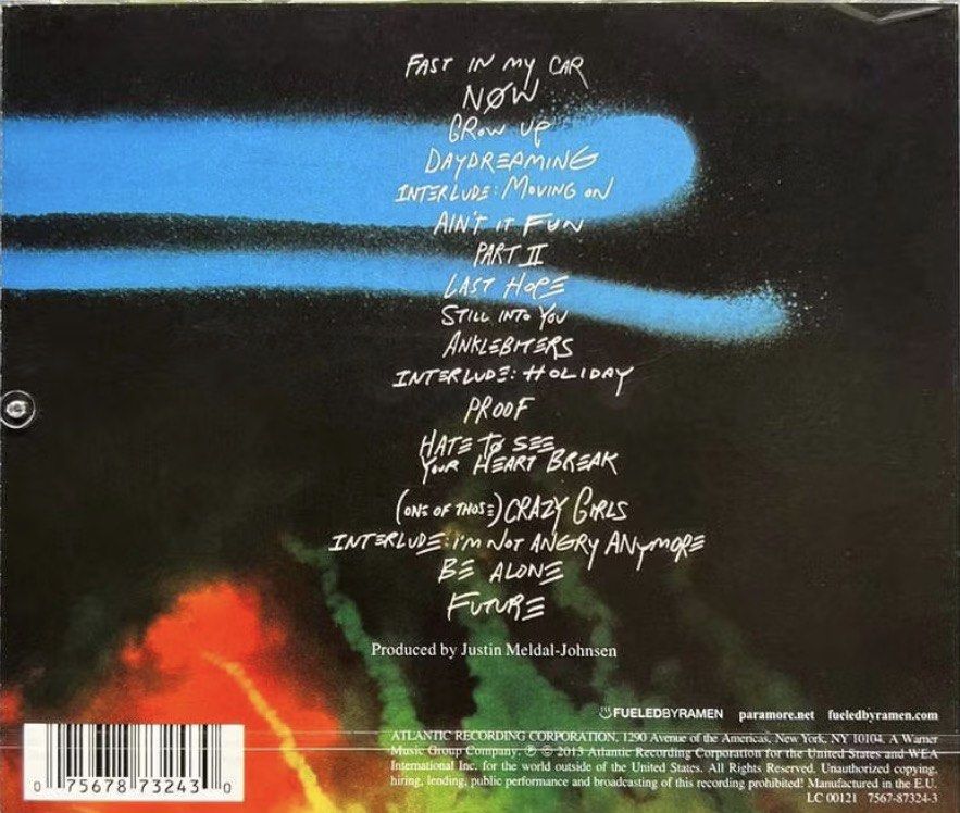Paramore (Category: CDs & DVDs) located in Singapore. Submitted by cdplus (Listing ID 1463856157, Image 2). Description: Free Mailing with any 3 items Purchased .