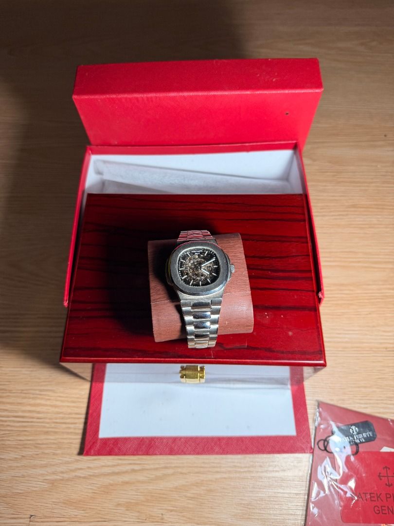 Patek Philippe Nautilus Skeleton Mod (Category: Luxury Watches) located in Caloocan City. Submitted by vincewills44898607 (Listing ID 1463761191, Image 3). Description: Complete Bracelet Link Skeleton dial design Diameter: 41mm Thickness: 13mm Used 3x Comes with original red box and tags Good as New QC Area [Lalamove/Meetup] .