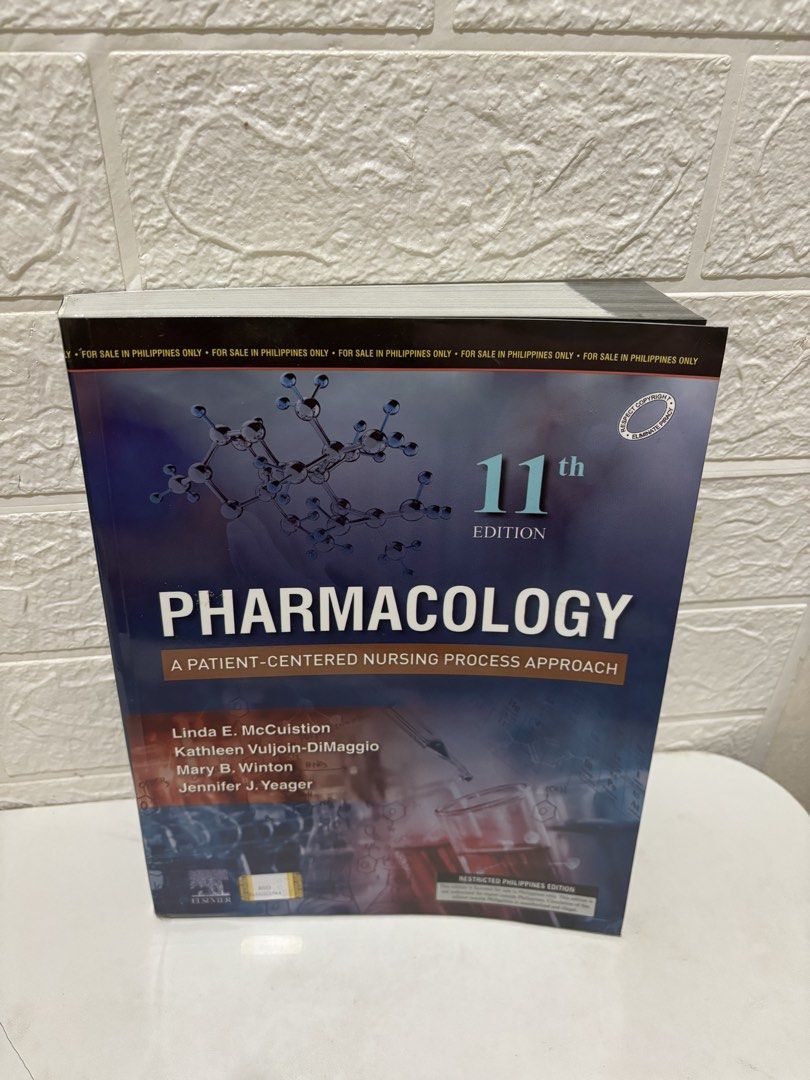Pharmacology 11th Ed. Book (Category: Textbooks) located in Caloocan City. Submitted by cosmicwind.292ea6 (Listing ID 1463805976, Image 2). Description: Authors: Linda E. McCuistion, Kathleen Vuljoin-DiMaggio, Mary B. Winton, Jennifer J. Yeager -Brand New -Was used for signing only -With Cover -With sign -No name -No highlights.