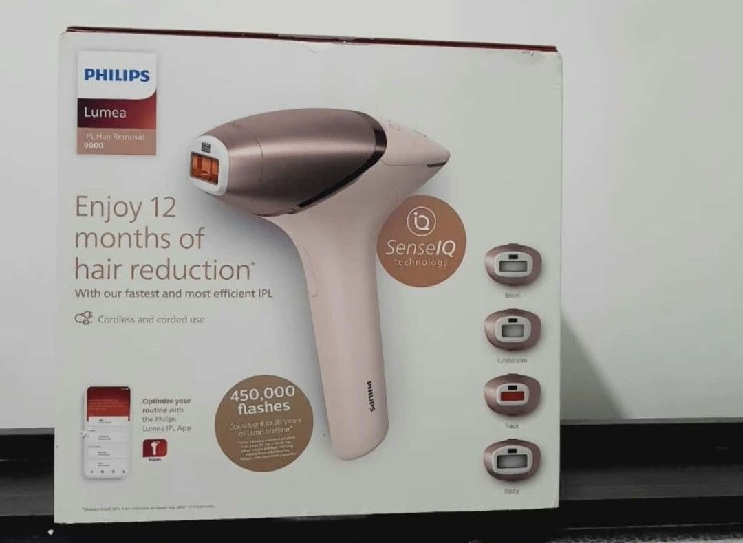 Philips lumea (Category: Hair Removal) located in Rizal. Submitted by annlj (Listing ID 1463794640, Image 3). Description: Like New! used a few times Philips Lumea BRI958 9000 Series IPL Hair Removal. Included by default Manual Body attachment Face attachment Bikini line attachment Armpits attachment Storage pouch Adapter Box.