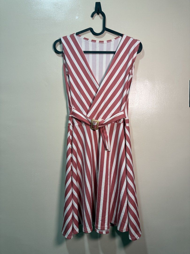 pink & white stripped dress (Category: Dresses) located in Quezon City. Submitted by fashionifywardrobe8899 (Listing ID 1463931744, Image 1). Description: .